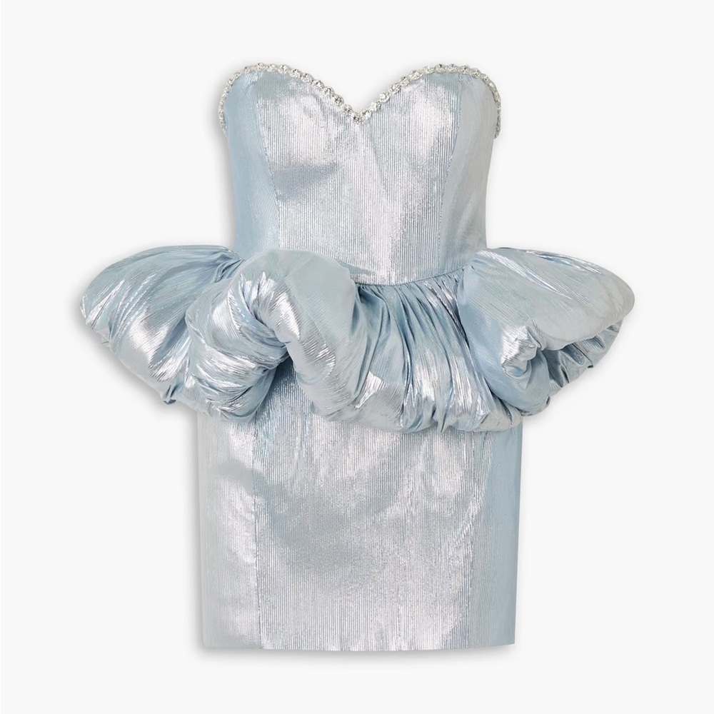 Miss Sohee - Strapless Silver Dress